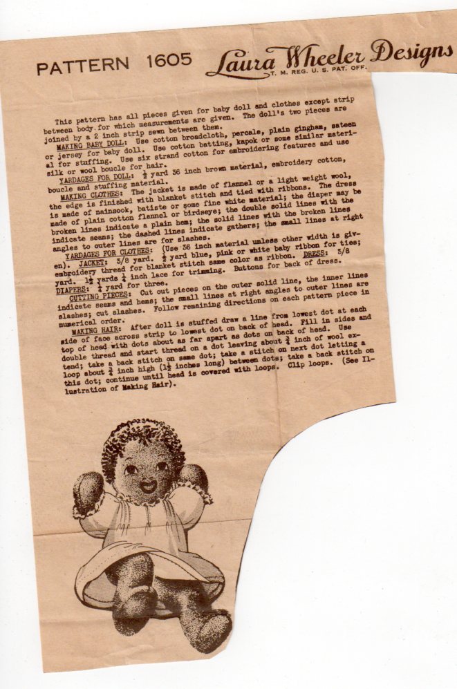 Vintage Doll Pattern