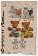Vintage Stuffed Animals Patterns