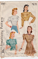 1940s Blouse Patterns