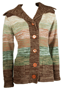 70s Space Dye Cardigan Sweater