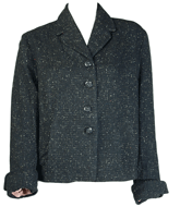 1950s Pink and White Flecked Black Jacket