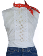 1950s Fresh and Lovely Cotton Blouse