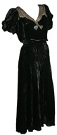Bias Cut 1930s Velvet Dress