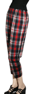 1960s Tartan Plaid Capris