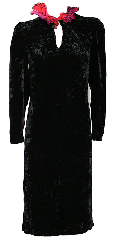 Slinky 1970s Velvet Dress