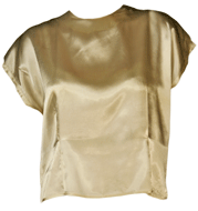 1950s Satin Fitted Blouse