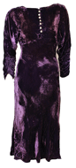 30s Bias Cut Velvet Evening Gown