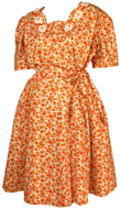 1950s Calico Print Day Dress