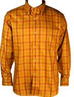1960s Plaid Button Down Shirt