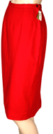 Vintage Red Pencil Skirt