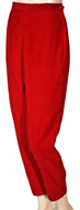Fifties Red Corduroy Capris
