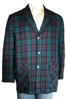 1940s Plaid Sport Jacket