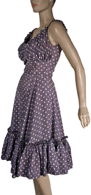 1950s Silk Polka Dot Party Dress