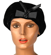 1940s Velvet Cloche