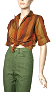1950s Striped Blouse