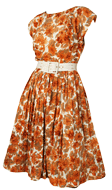 50s Artsy Print Dress