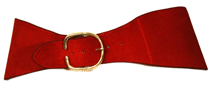 1980s Red Suede Belt