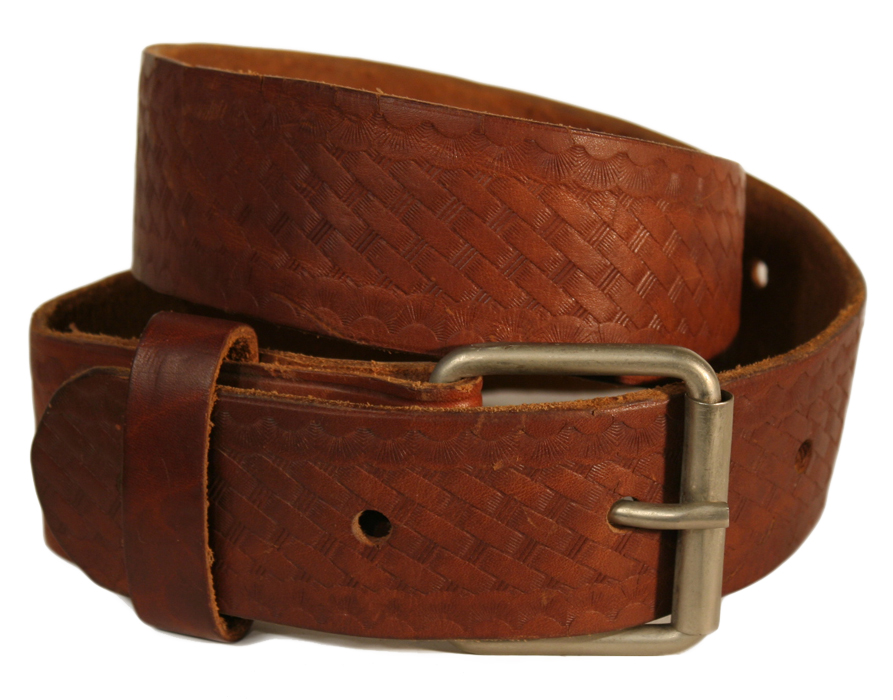 Vintage Tooled Leather Belt