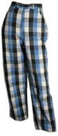 40s Plaid Denim Ranch Jeans