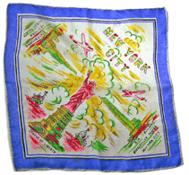 1950s NY City Silk Scarf