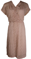 1940s Sheer Pink Dress