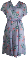 Vintage 40s Print Dress