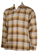 1960s Flannel Plaid Shirt