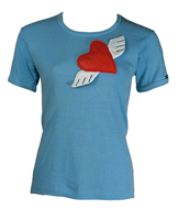 1970s Skinny Tee with Quilted Heart