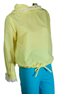 Dotted Swiss Hooded Blouse