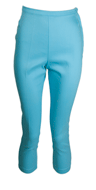 Baby Blue Stretch Denim Capris