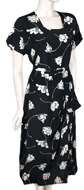 1940s Rayon Print Dress