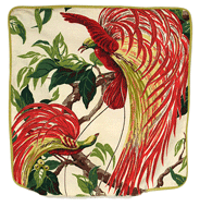 1940s Barkcloth Pillow Cover