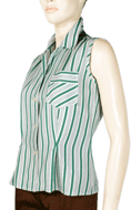 1950s Seersucker Blouse