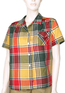 1940s Plaid Blouse