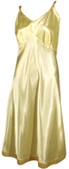 Yellow Satin 1940s Slip