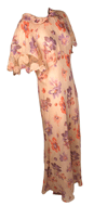 1930s Silk Voile Bias Cut Gown