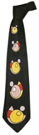 1940s Hand Painted Art Deco Tie