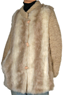 1970s Faux Fur Sweater Jacket