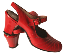 Red Strappy Pumps