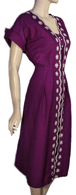 1950s Purple Cotton Dress