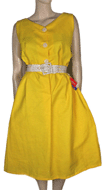 Sunny Yellow 1950s Dress