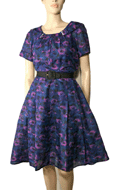 Artsy Print 1950s Dress