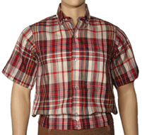 1950s Plaid Sport Shirt