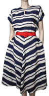1940s Striped Dress