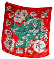 Vintage Texas Souvenir Scarf