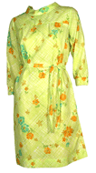1960s Flower Print Dress