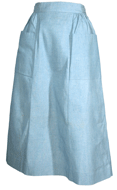 1940s Light Blue Denim Skirt