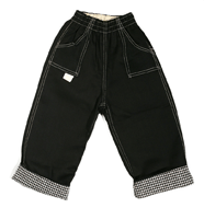 50s Flannel Lined Black Jeans