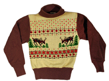 1940s Reindeer Sweater