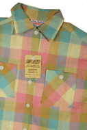 1950s Plaid Fitted Blouse